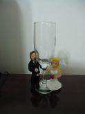 Taça unica com casal de noivos